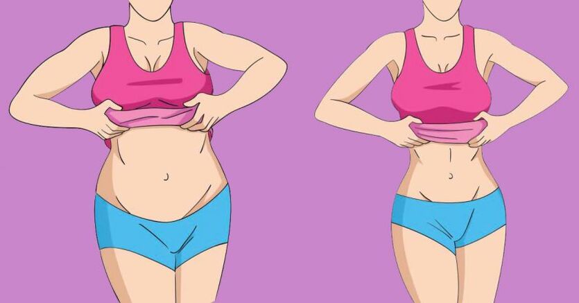 before and after losing belly fat